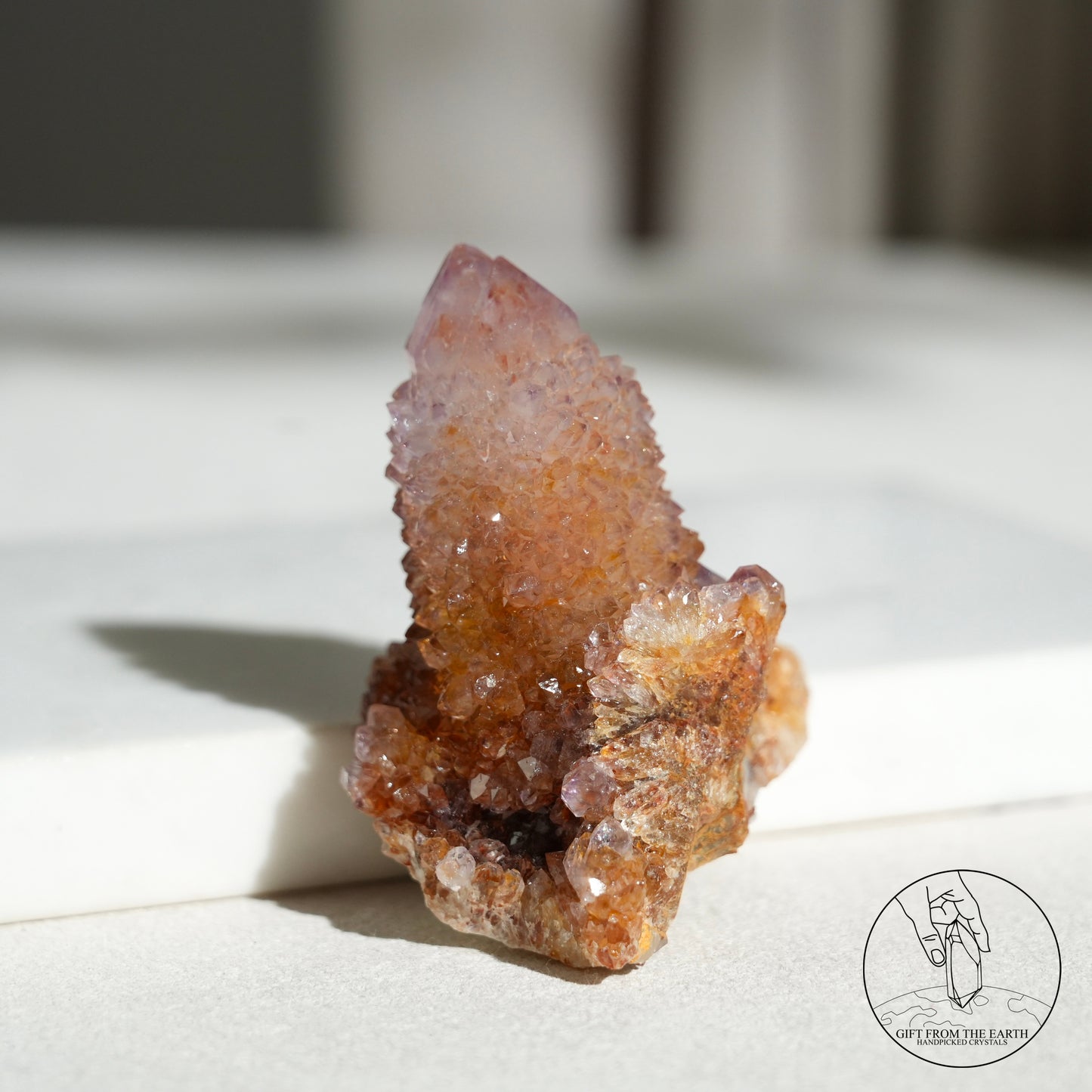 南非紫黃精靈水晶赤鐵礦共生