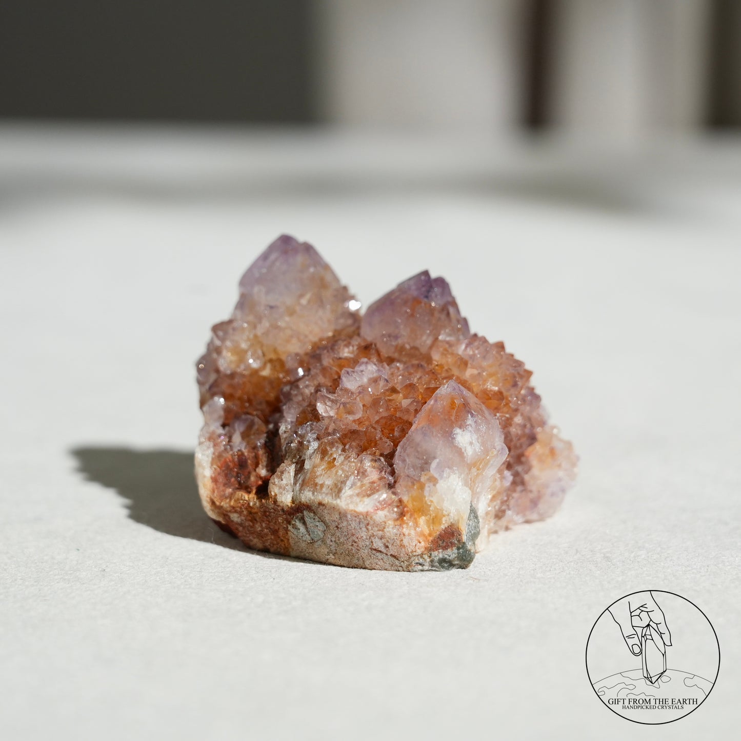 南非紫黃精靈水晶赤鐵礦共生