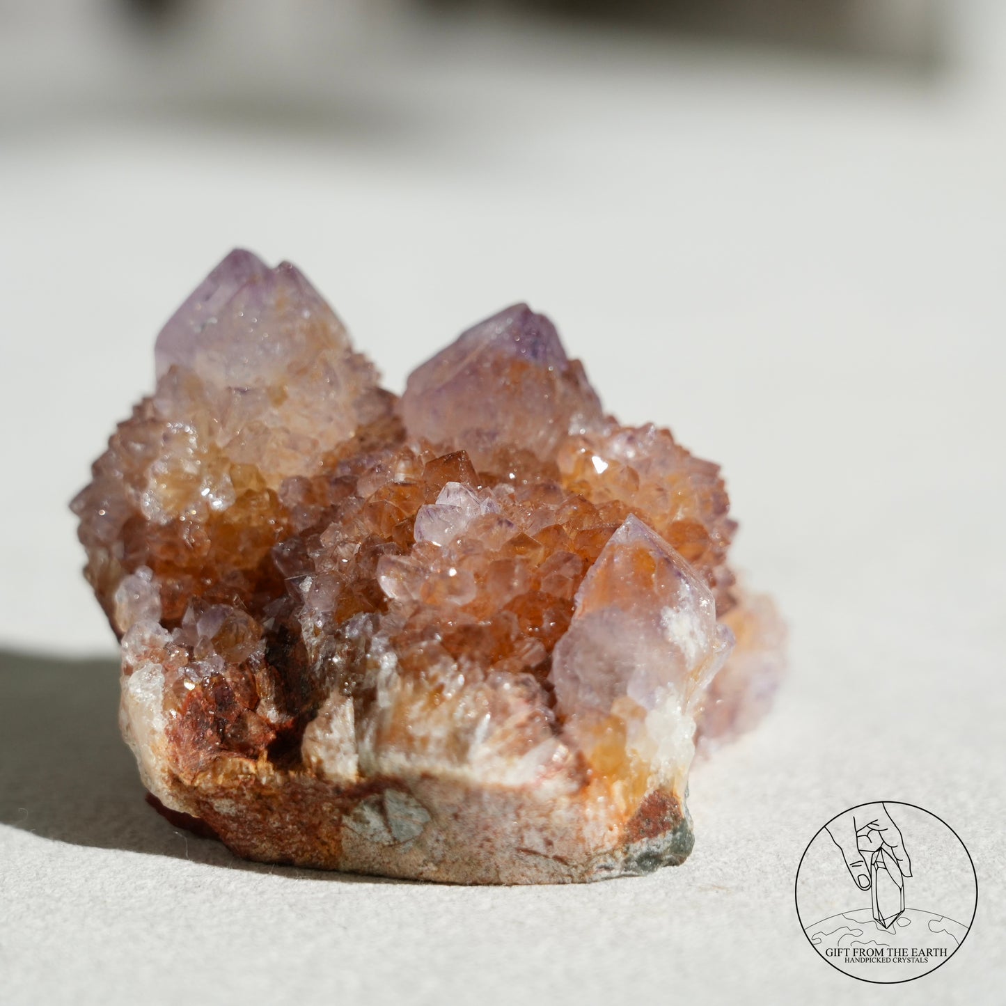 南非紫黃精靈水晶赤鐵礦共生