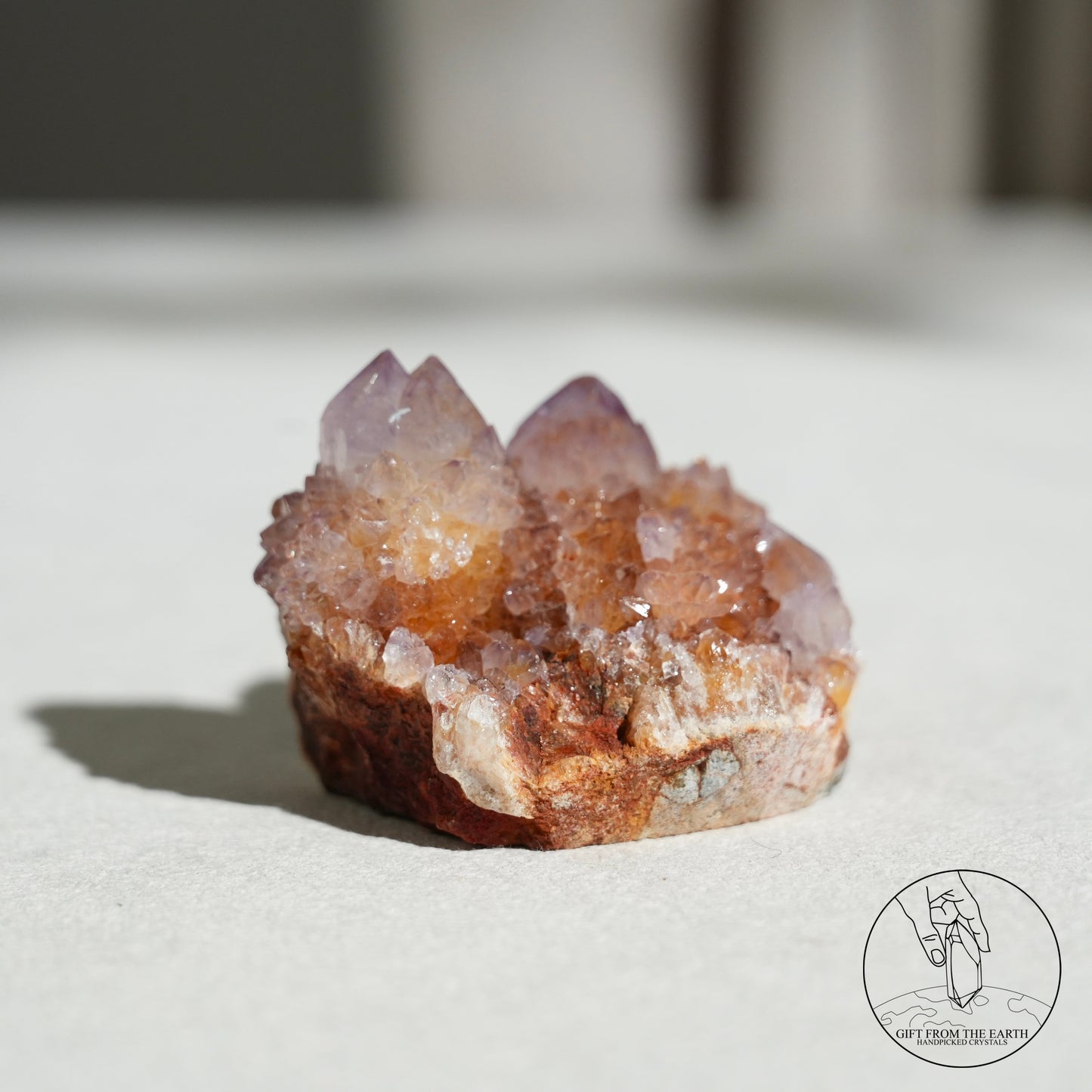 南非紫黃精靈水晶赤鐵礦共生