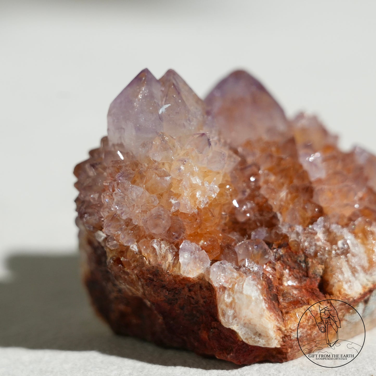 南非紫黃精靈水晶赤鐵礦共生