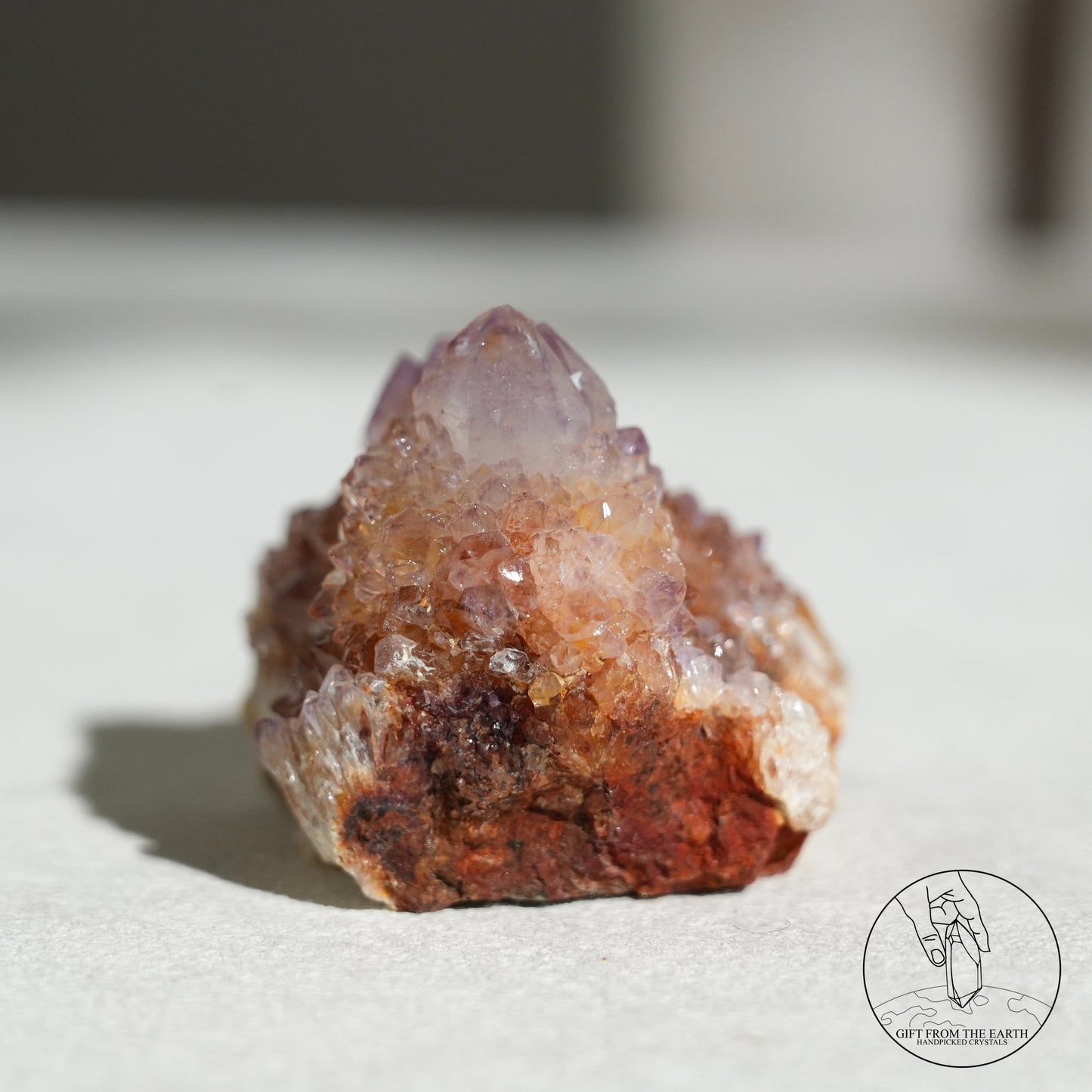 南非紫黃精靈水晶赤鐵礦共生