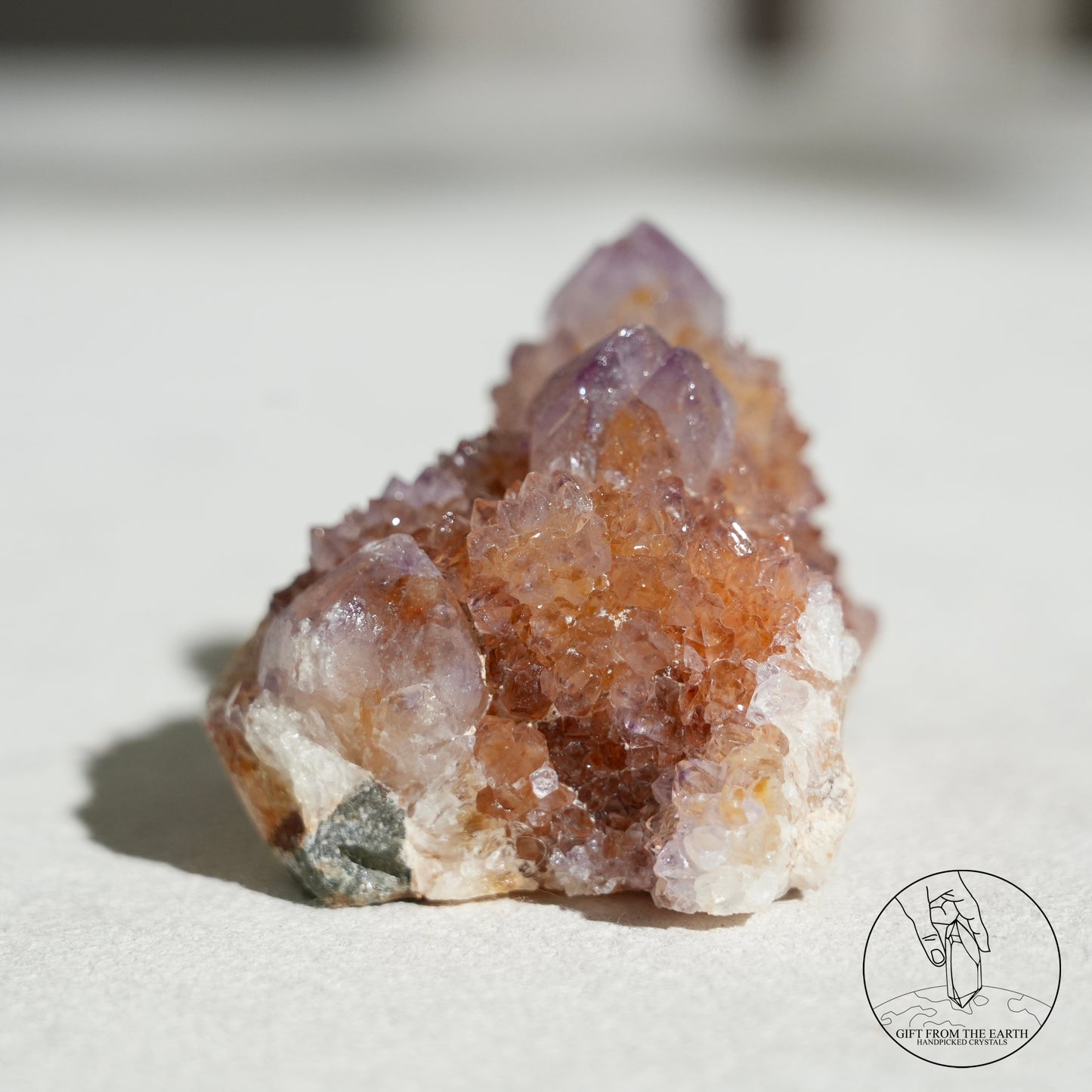 南非紫黃精靈水晶赤鐵礦共生