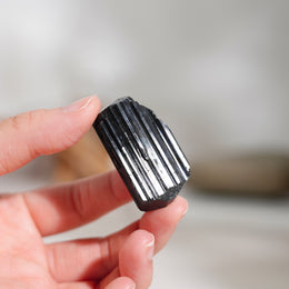 Glossy Black Tourmaline Raw Stone