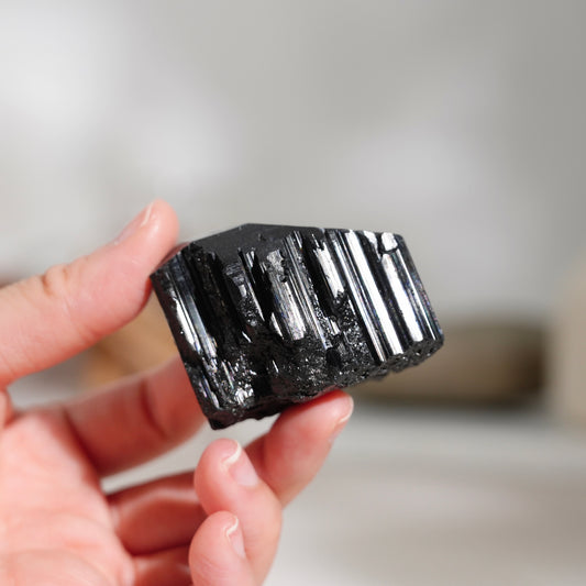 Mozambique lustrous black tourmaline 