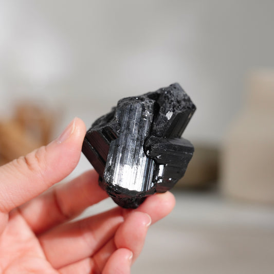 Mozambique lustrous black tourmaline 