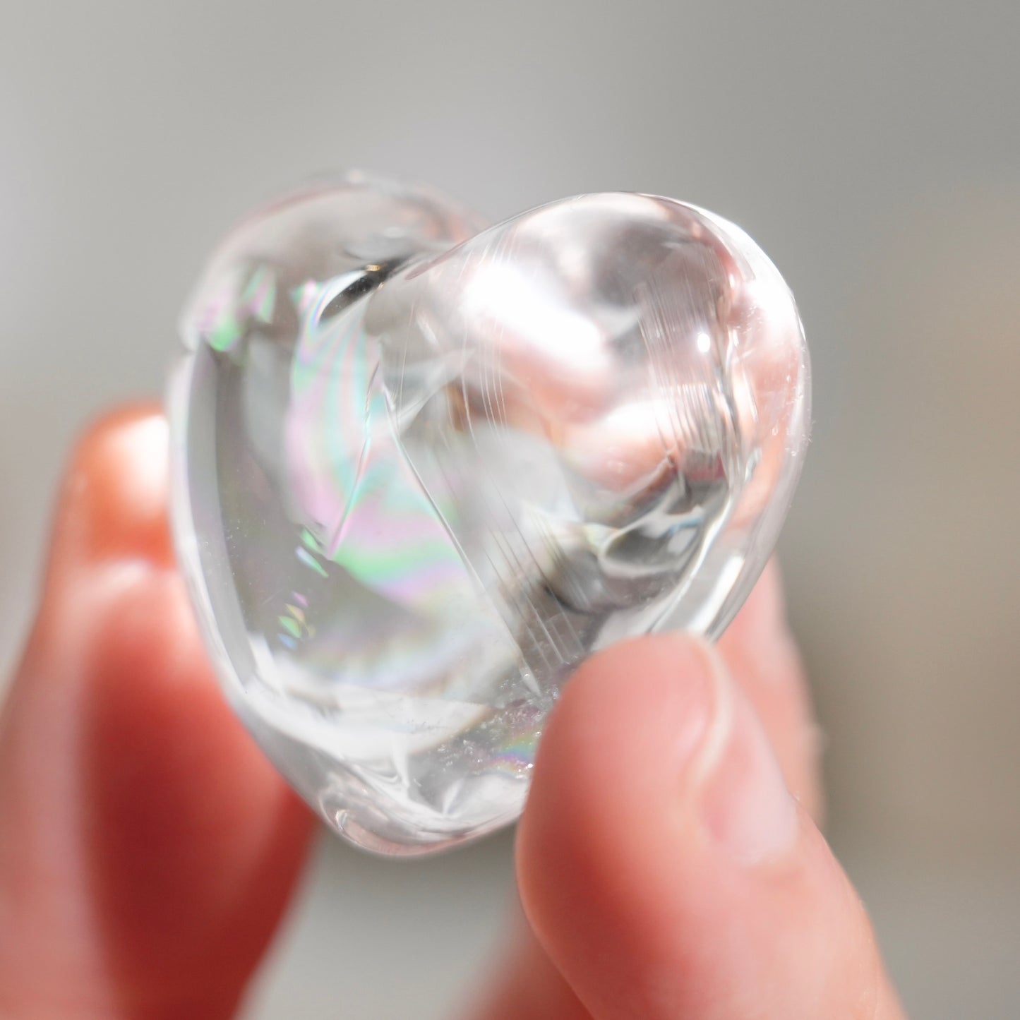 彩虹白水晶心