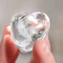 彩虹白水晶心