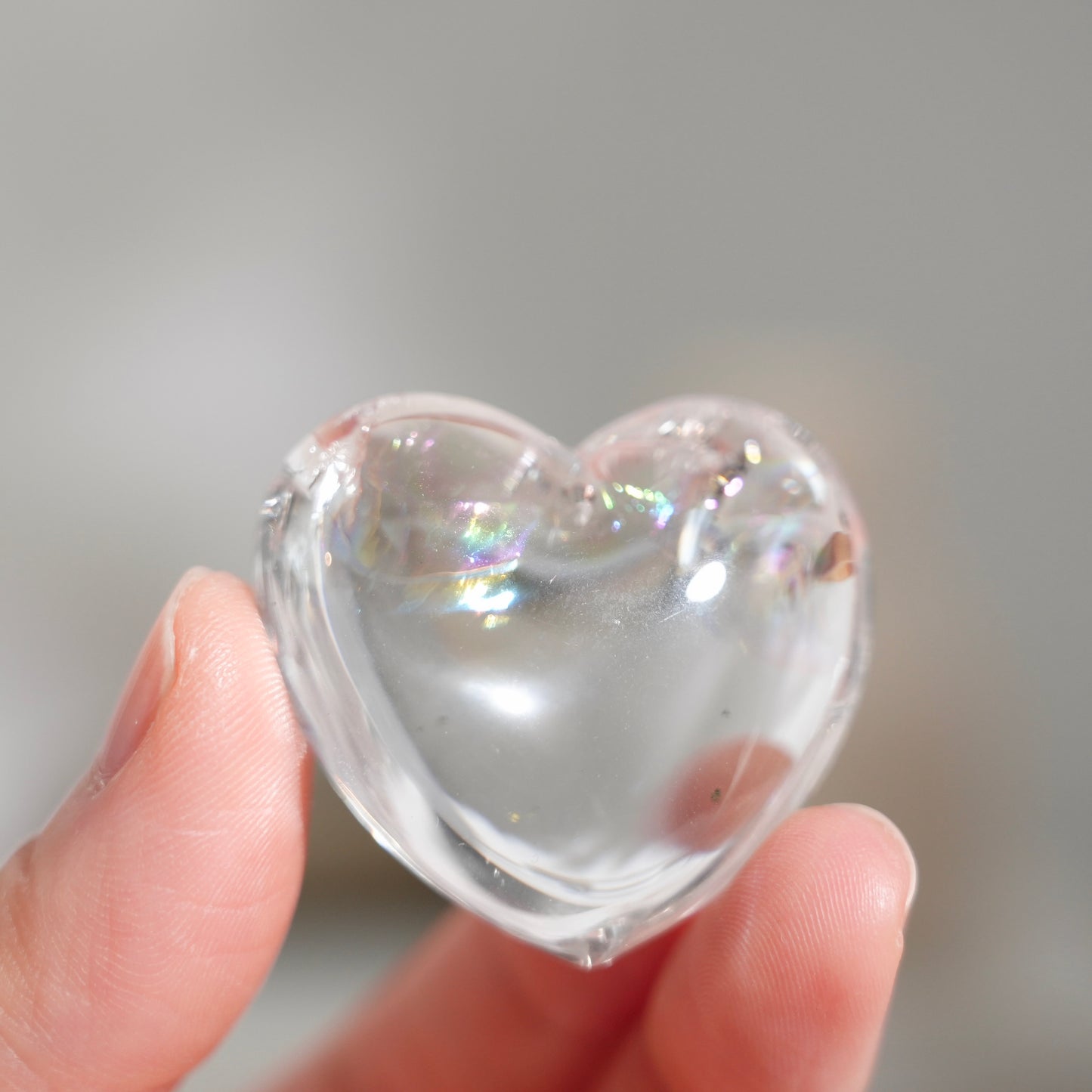 彩虹白水晶心