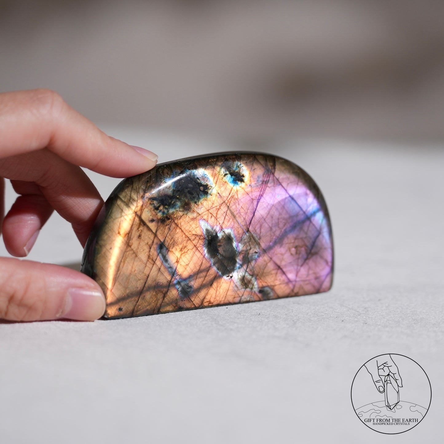 雙面紫藍光拉長石