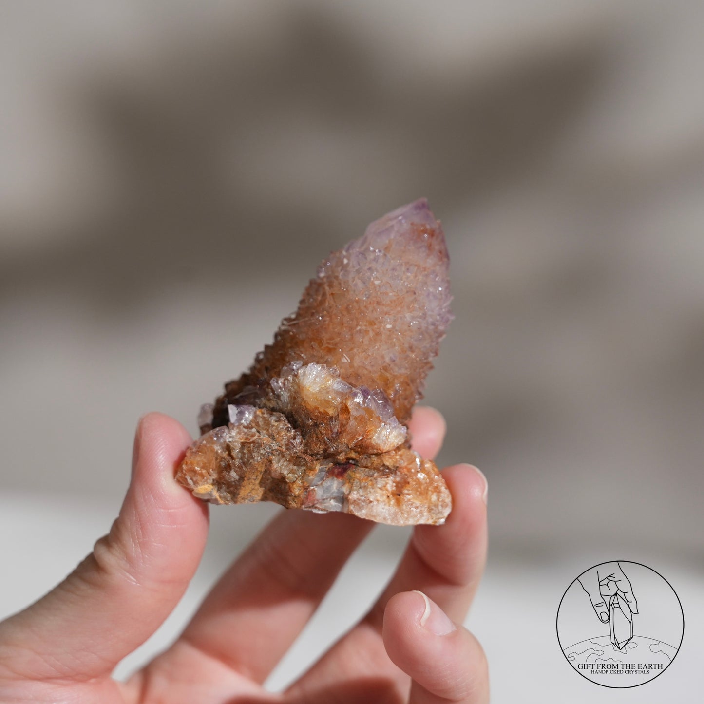 南非紫黃精靈水晶赤鐵礦共生