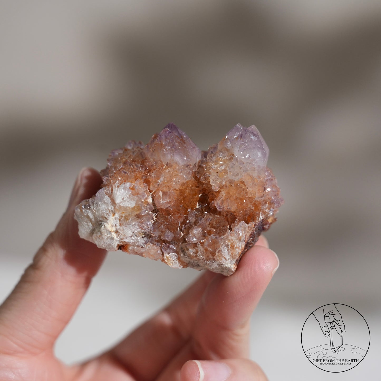 南非紫黃精靈水晶赤鐵礦共生