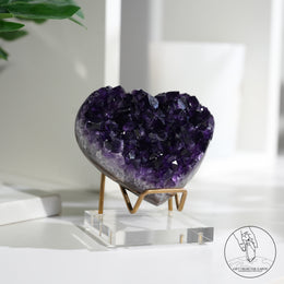 Heart Shape Amethyst Cluster