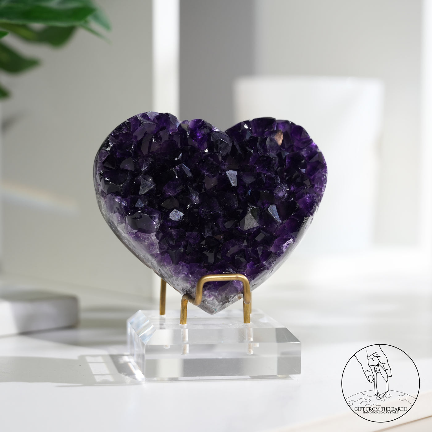 Heart Shape Amethyst Cluster