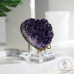 Heart Shape Amethyst Cluster