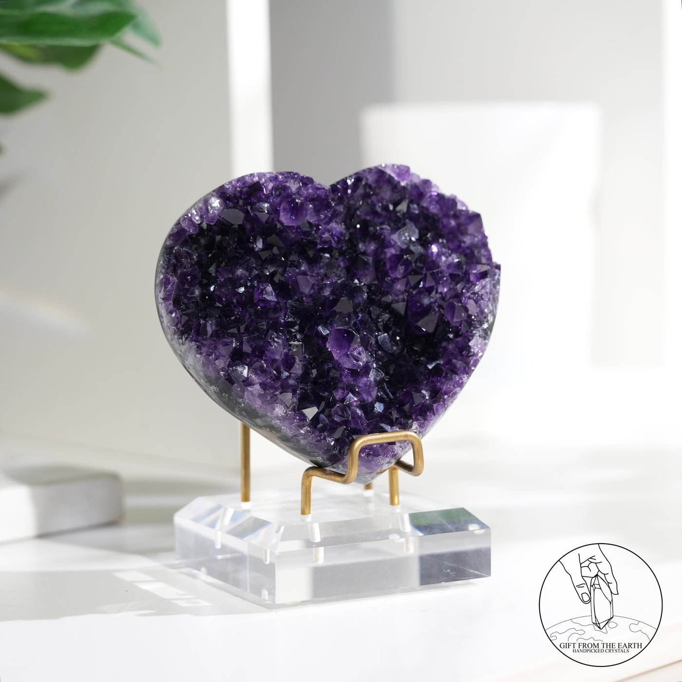 Heart Shape Amethyst Cluster