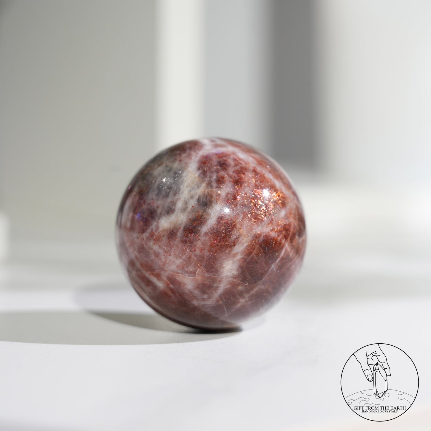 Golden sunstone sphere