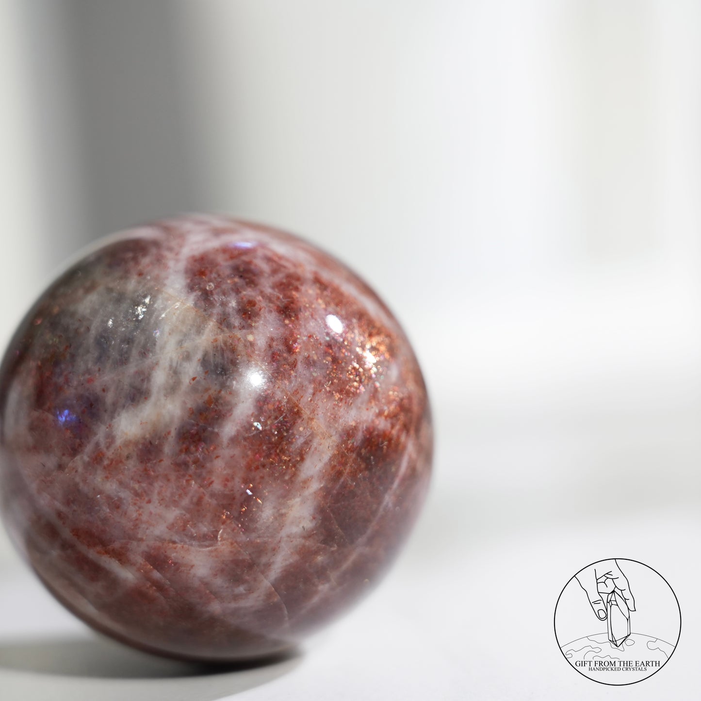 Golden sunstone sphere