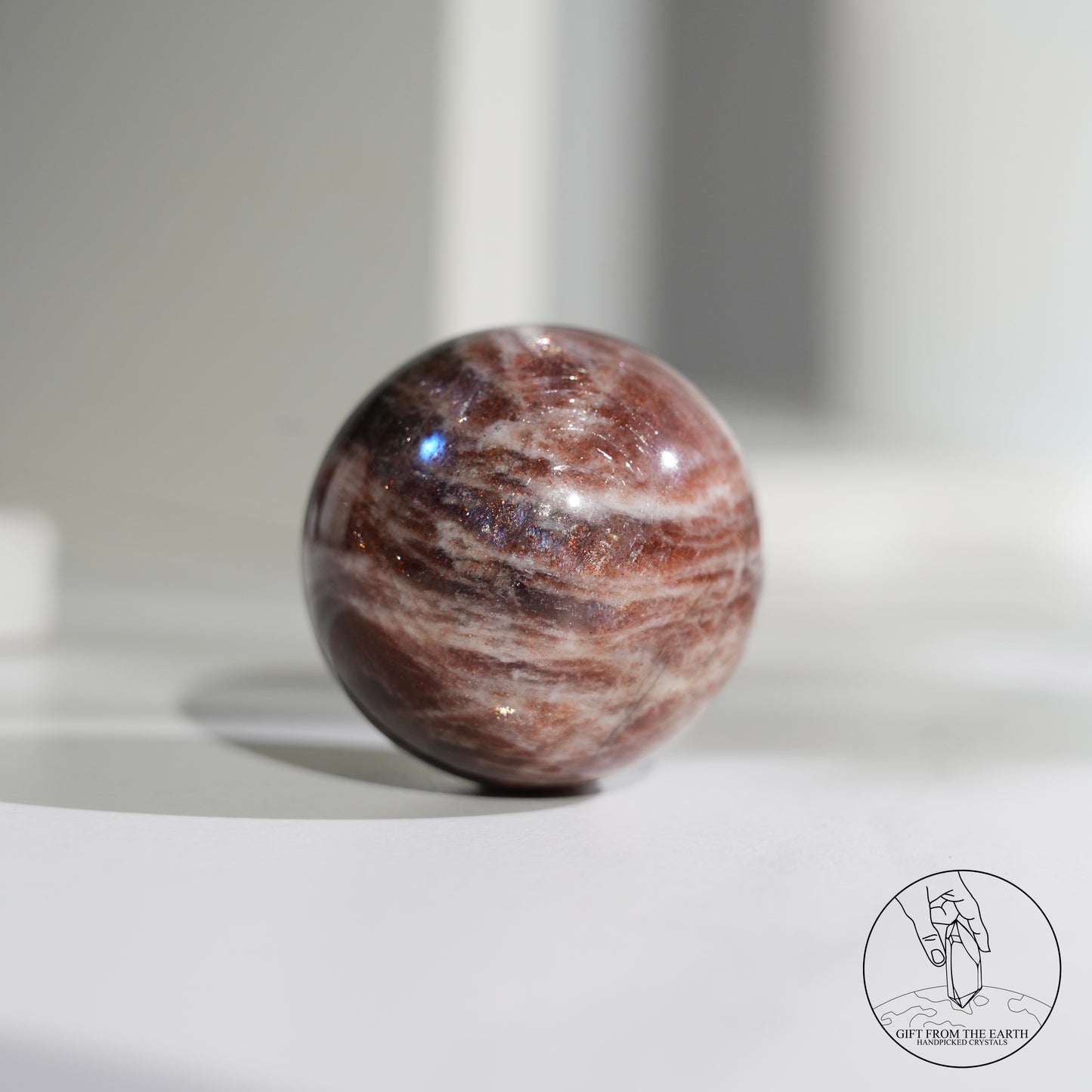 Golden sunstone sphere