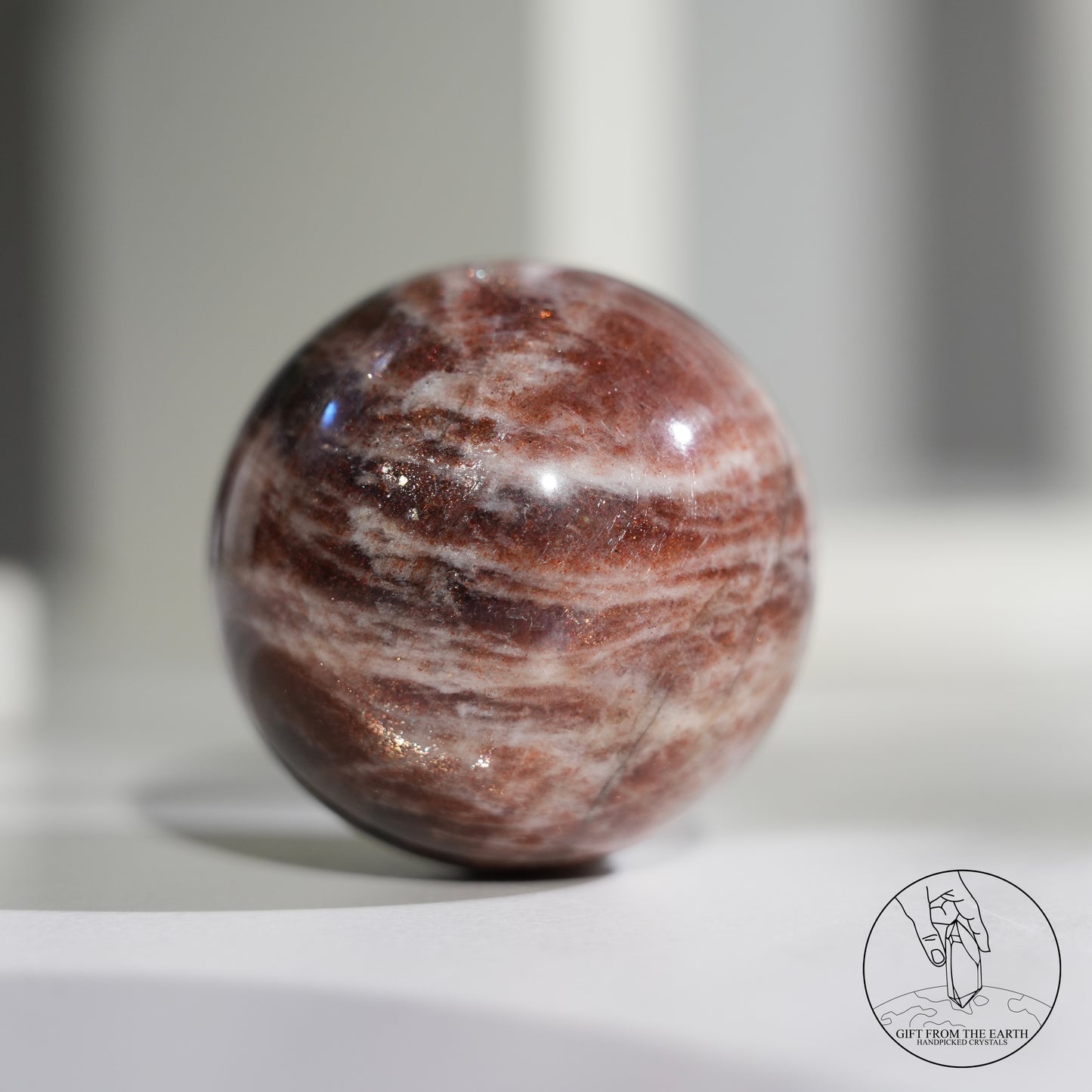 Golden sunstone sphere