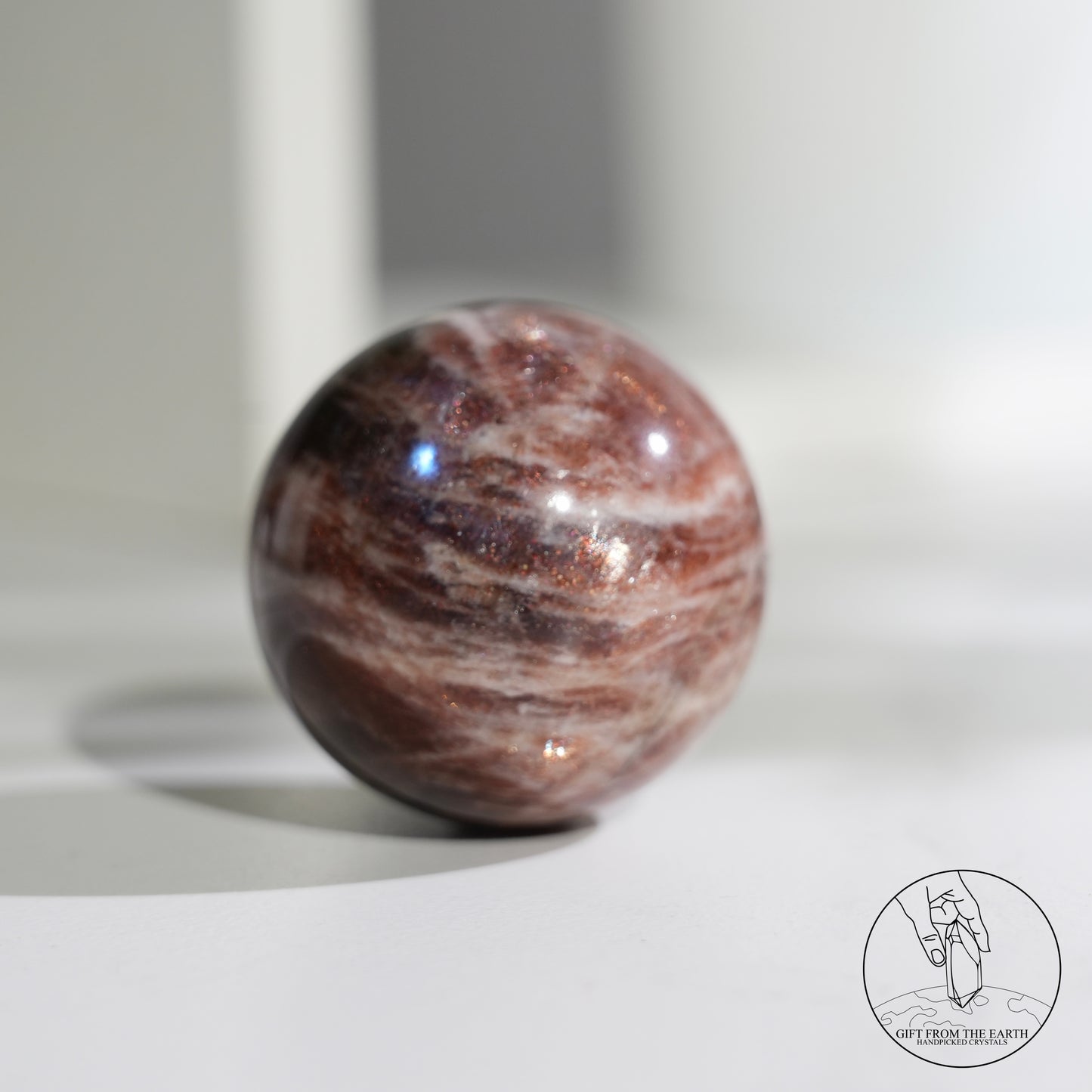 Golden sunstone sphere