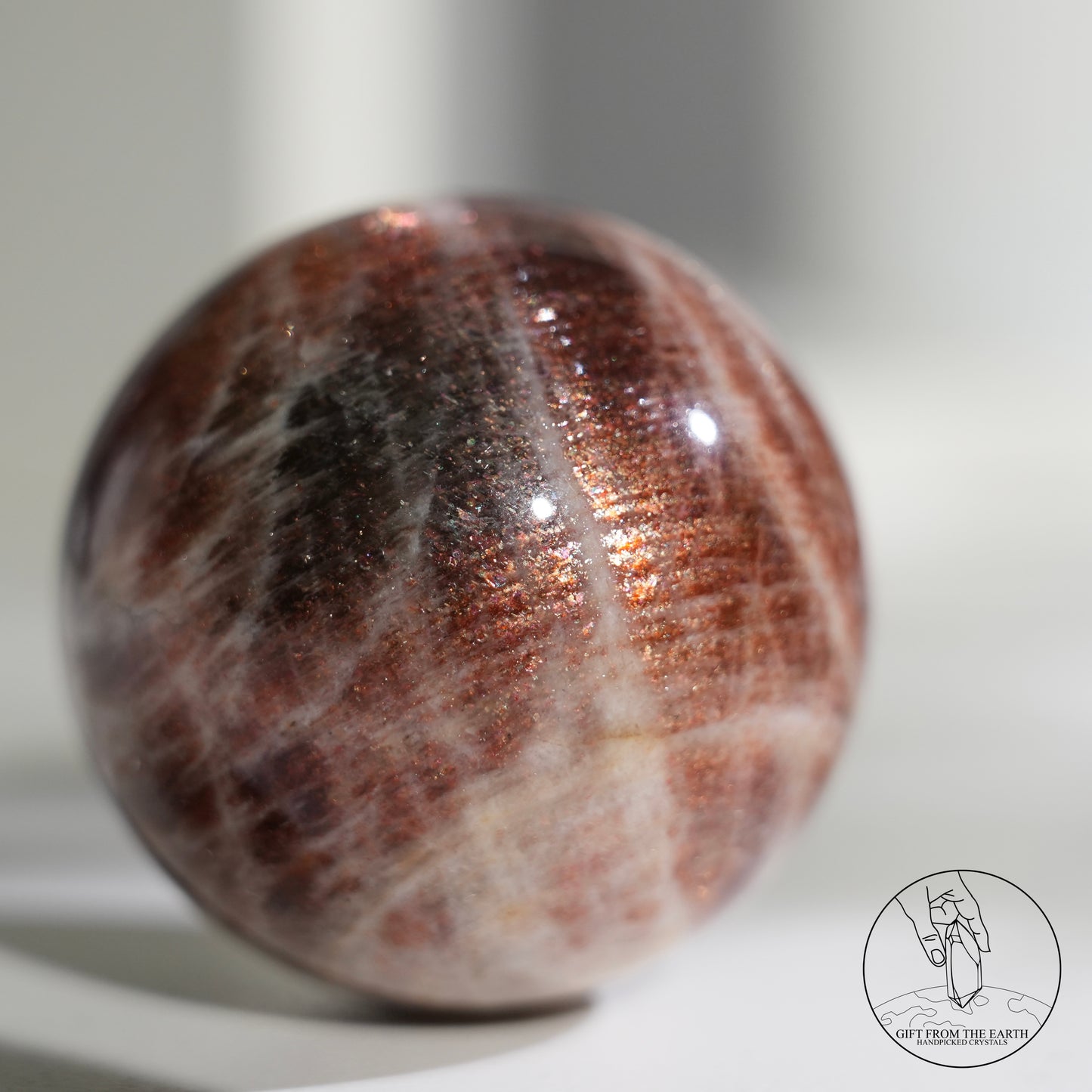 Golden sunstone sphere