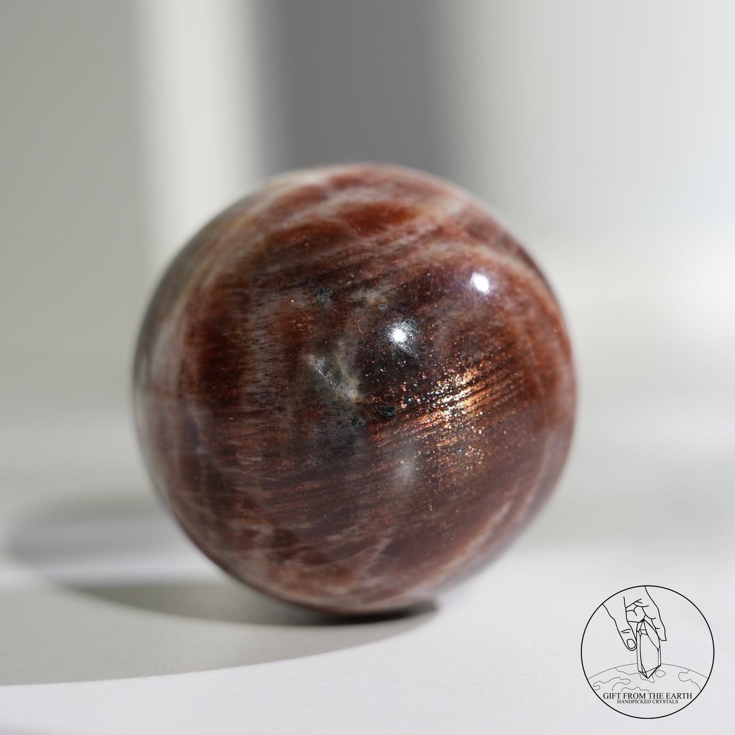 Golden sunstone sphere