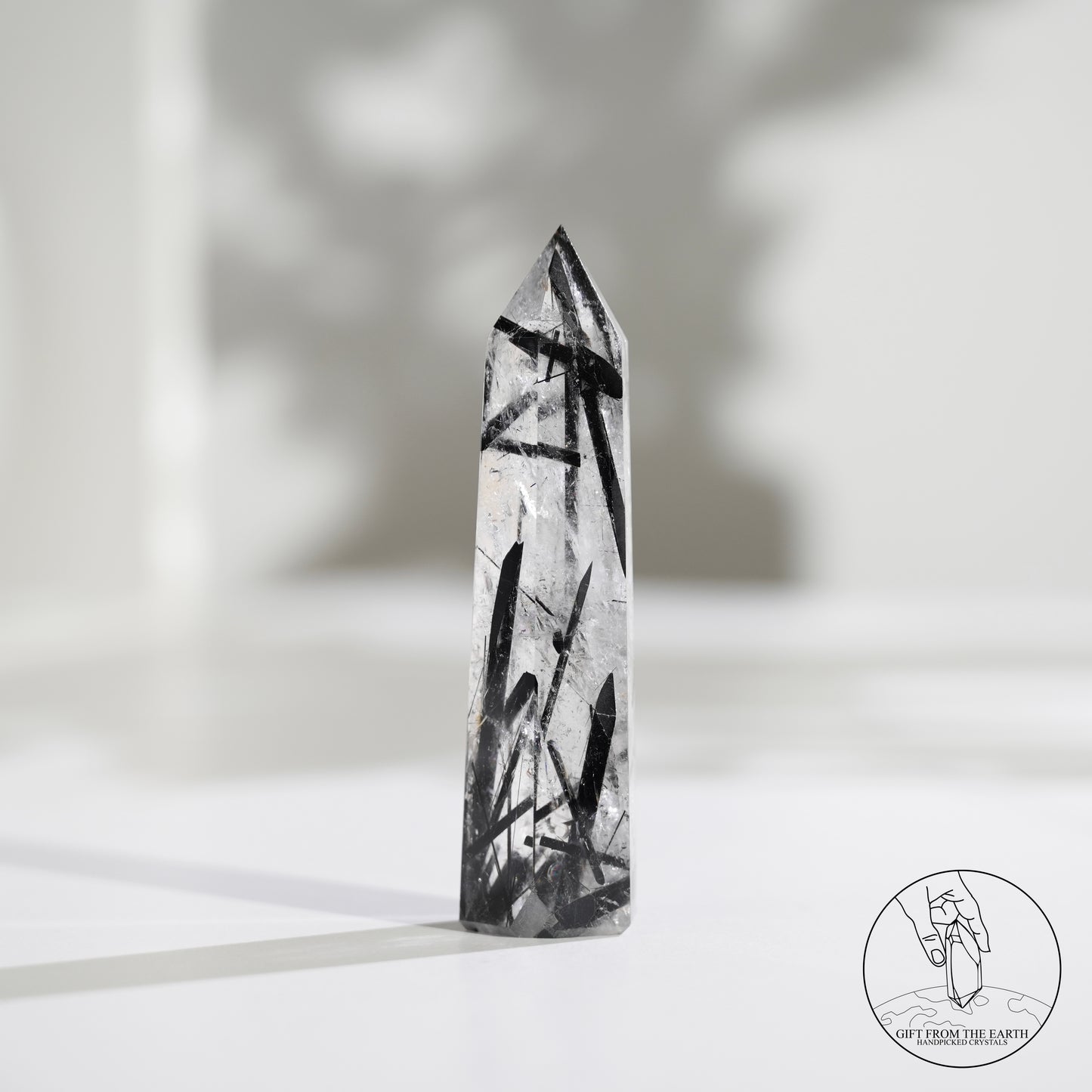 Blue needle quartz sphere