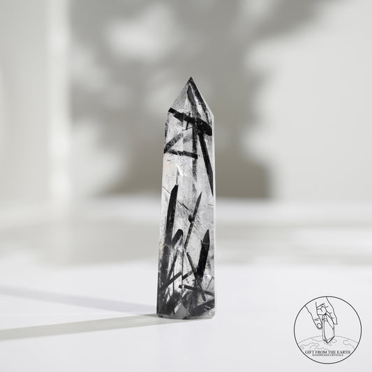 Blue needle quartz sphere