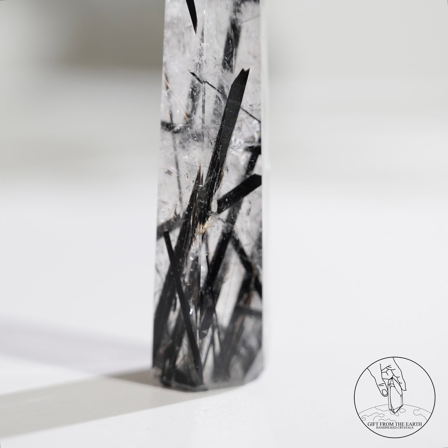 Blue needle quartz sphere