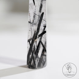 Clear Quartz Tower Black Tourmalinewith