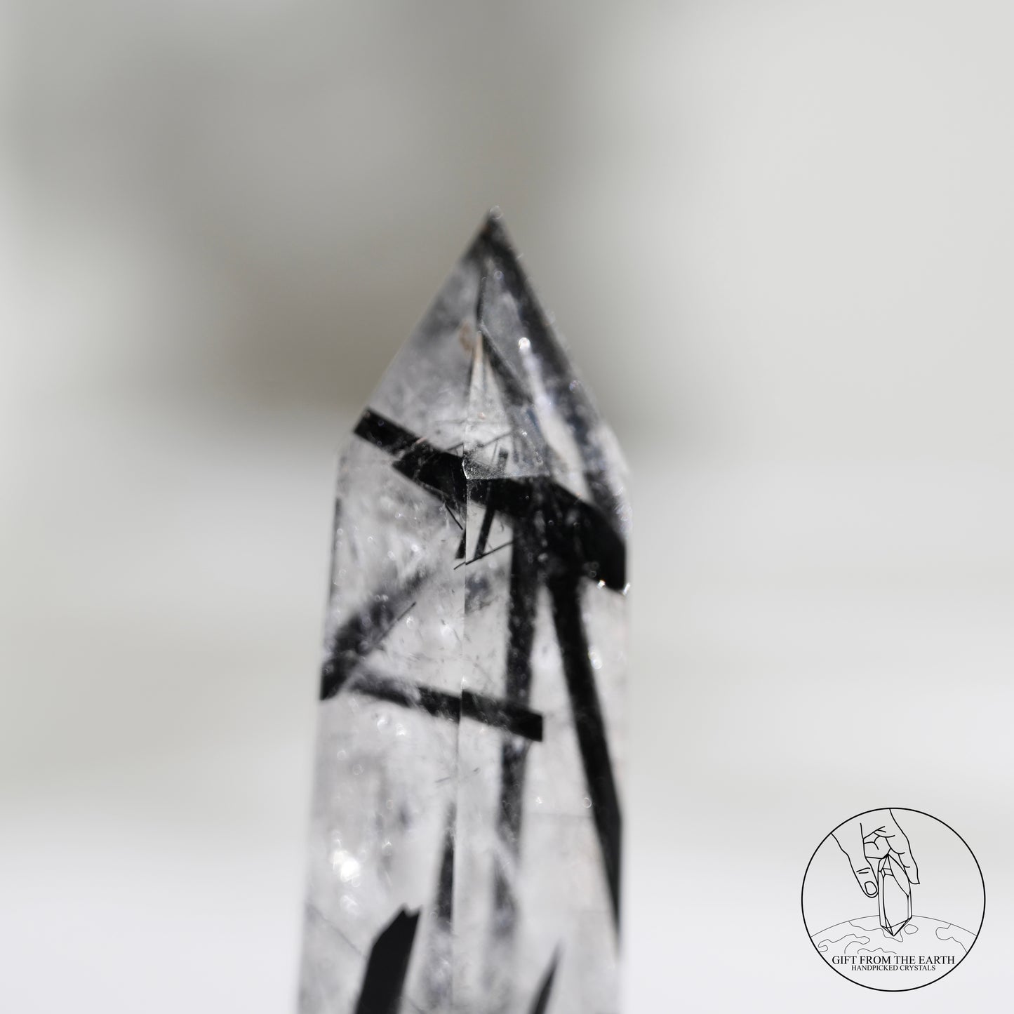 Blue needle quartz sphere