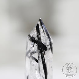 Clear Quartz Tower Black Tourmalinewith