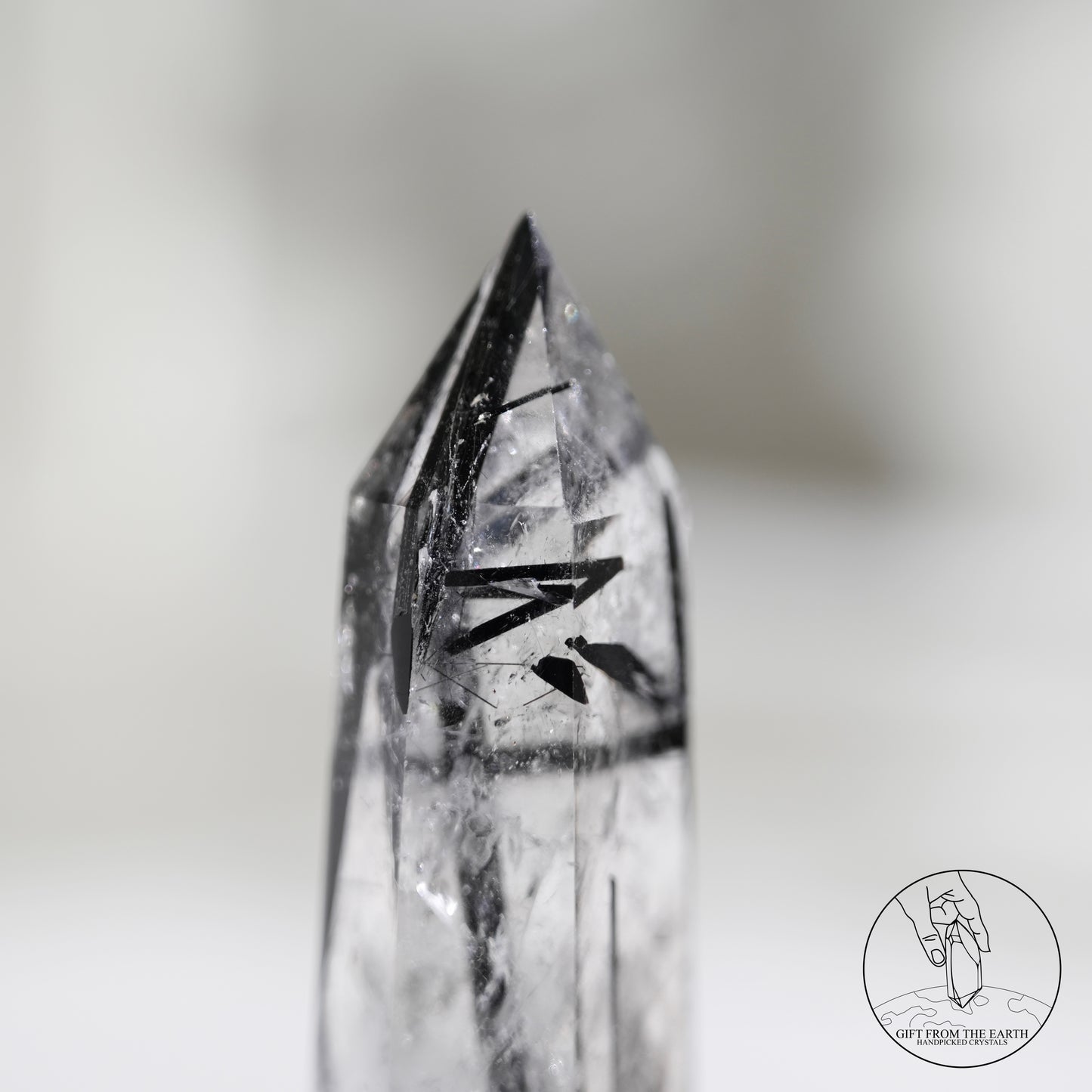 Blue needle quartz sphere