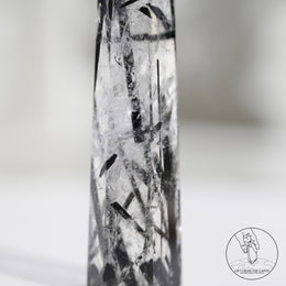 Clear Quartz Tower Black Tourmalinewith