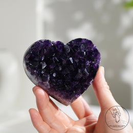 Heart Shape Amethyst Cluster