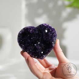 Heart Shape Amethyst Cluster