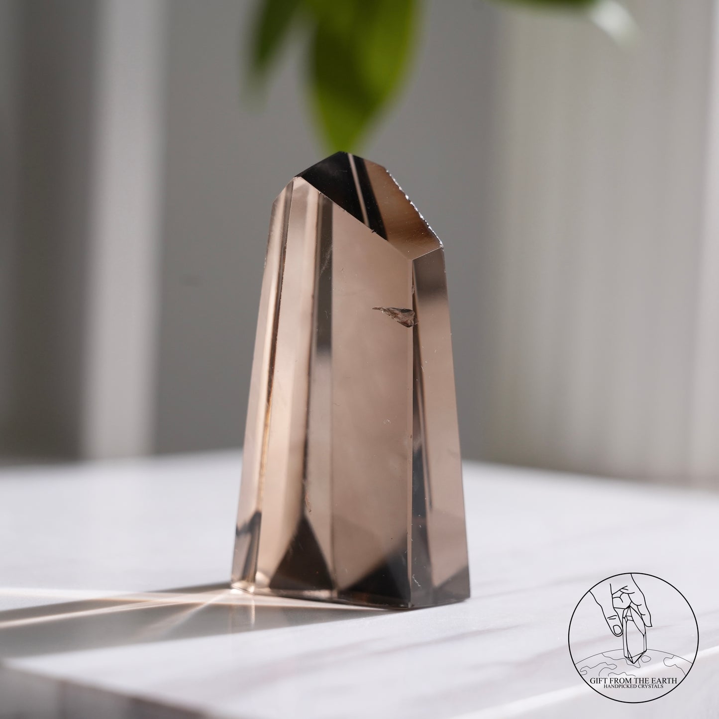 Smoky quartz freeform