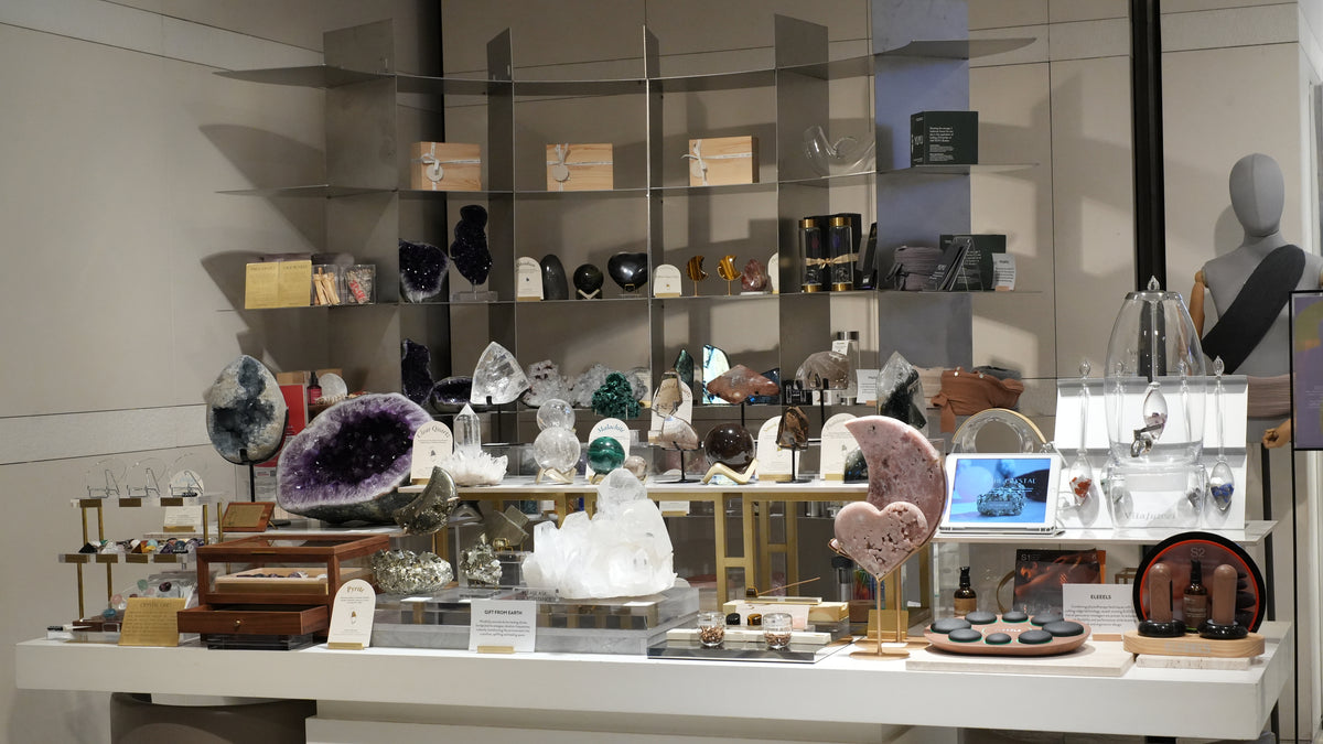 GFE crystal display at Lane Crawford Hong Kong · IFC Mall