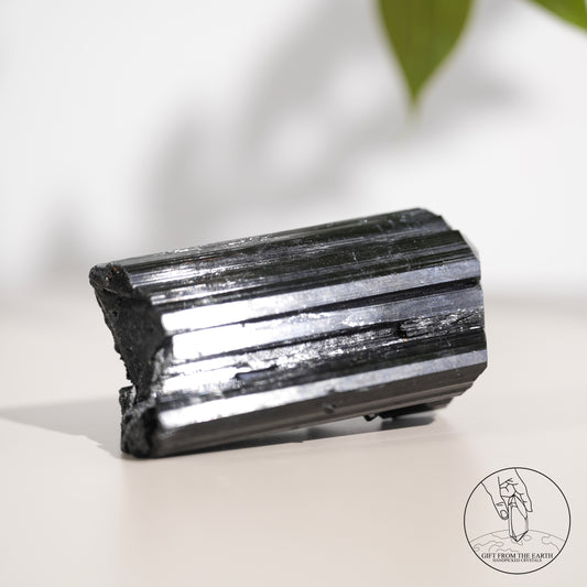 Glossy Black Tourmaline Raw Stone