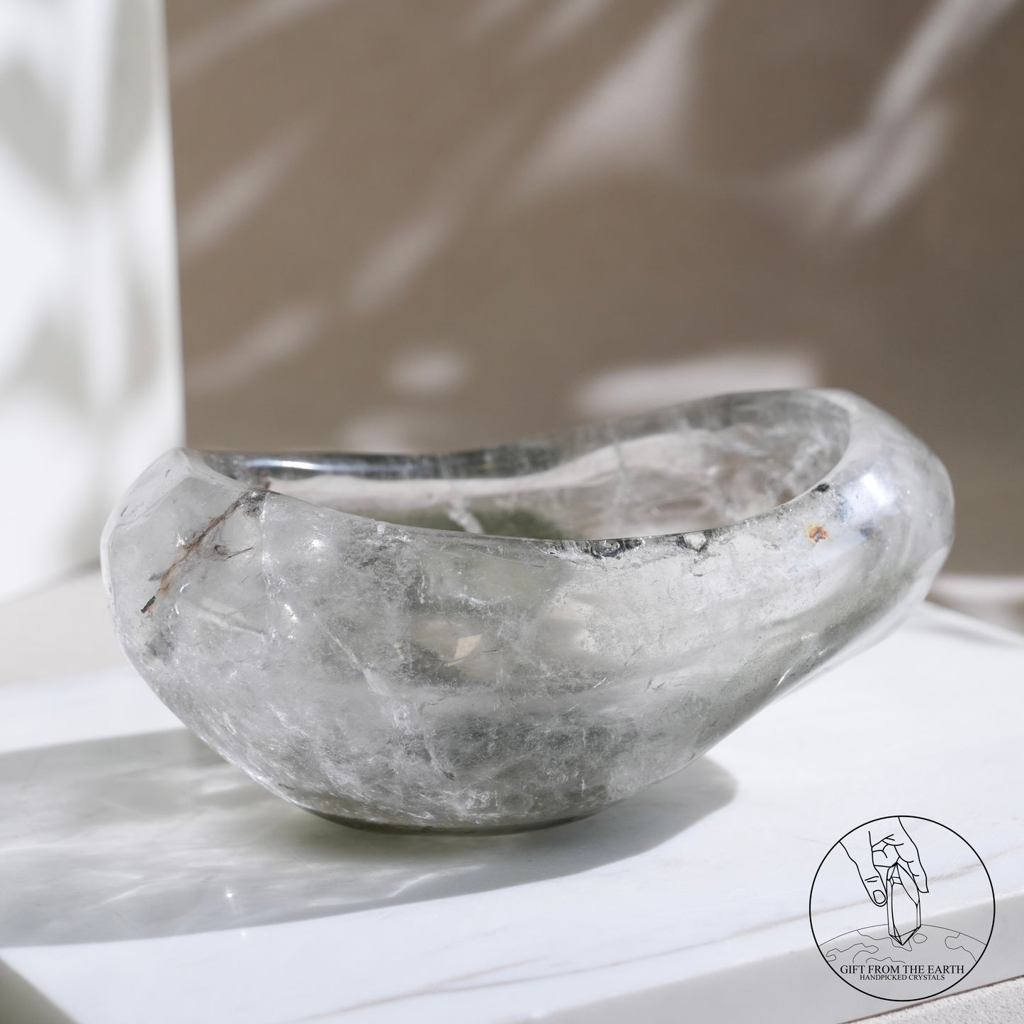 Clear quartz bowl