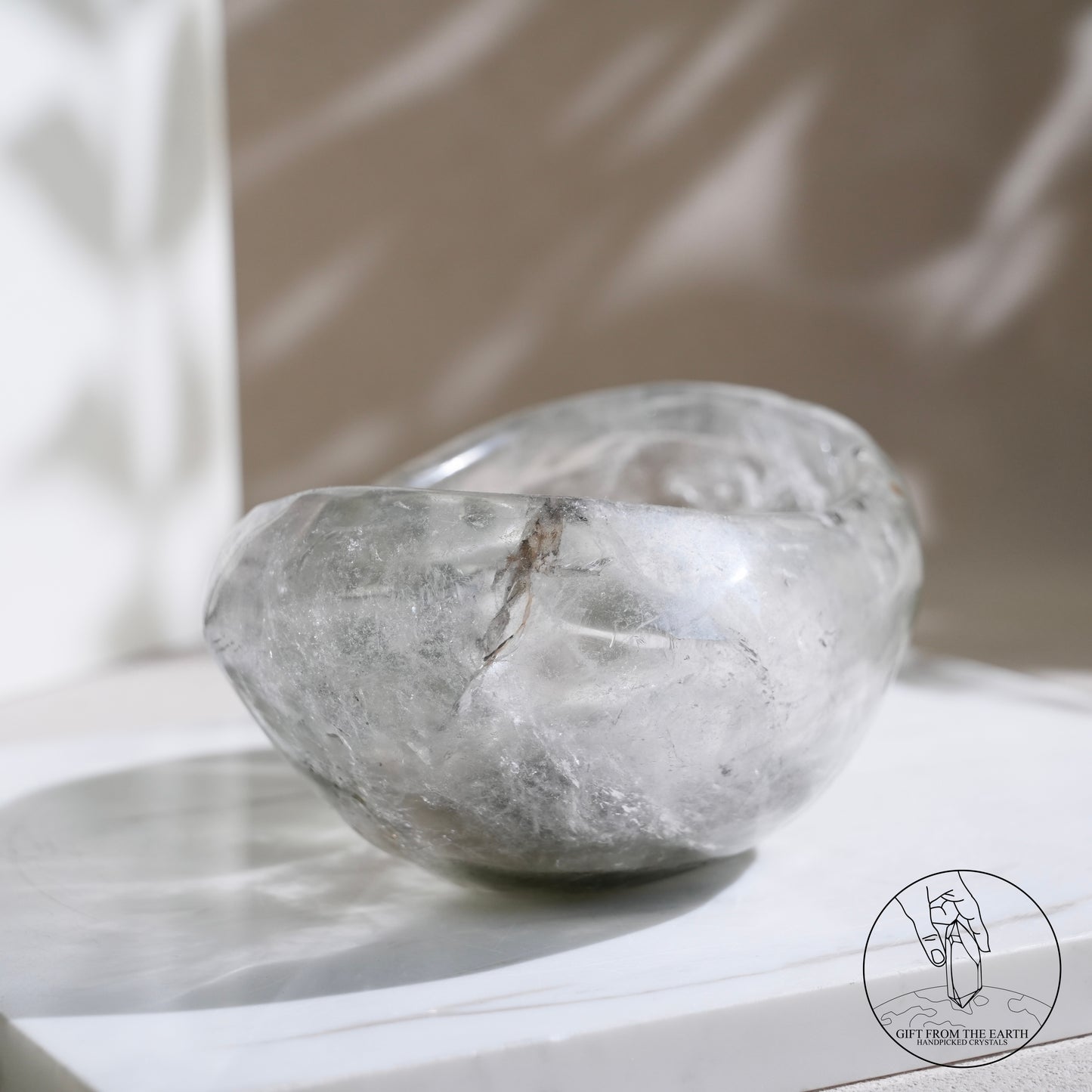 Clear quartz bowl