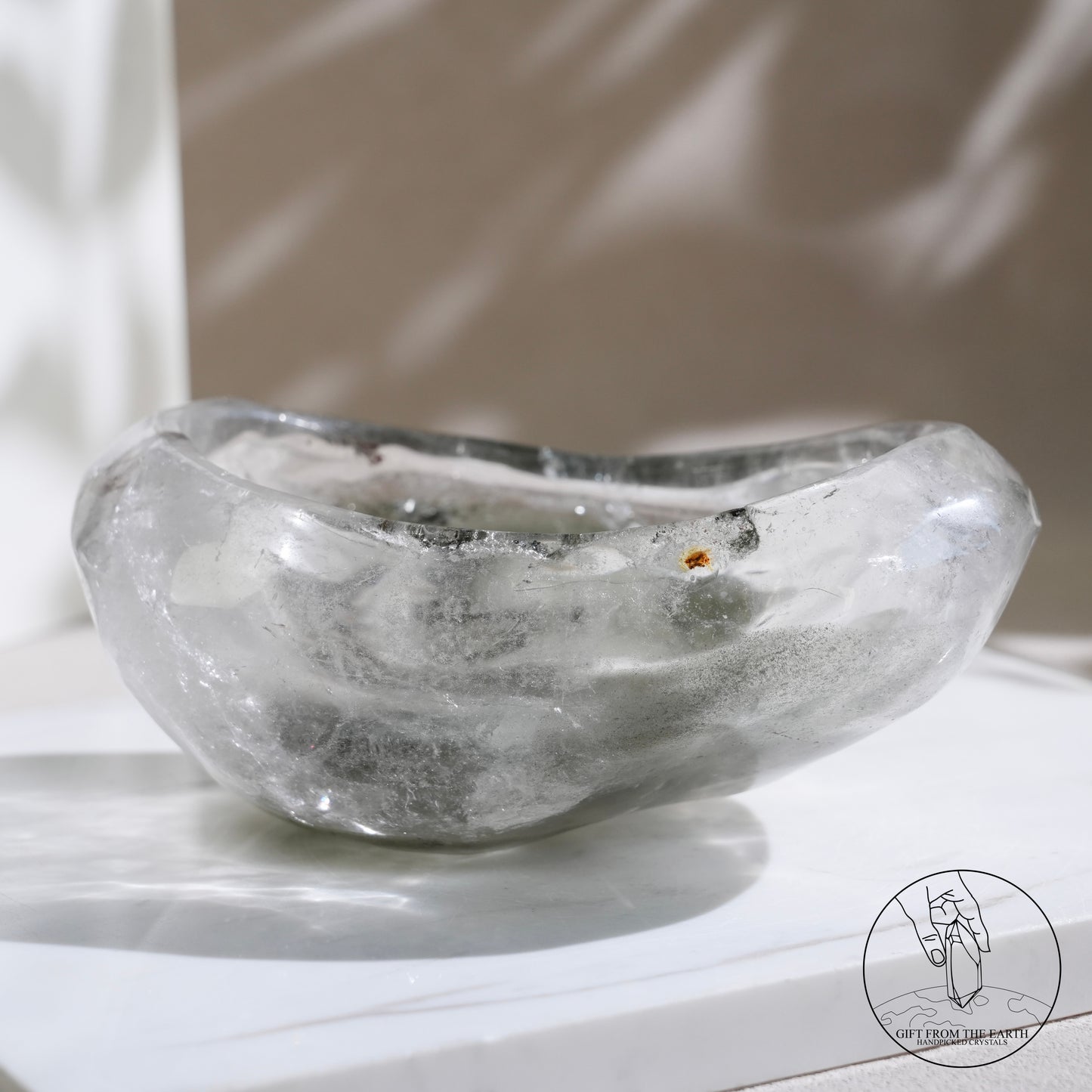 Clear quartz bowl