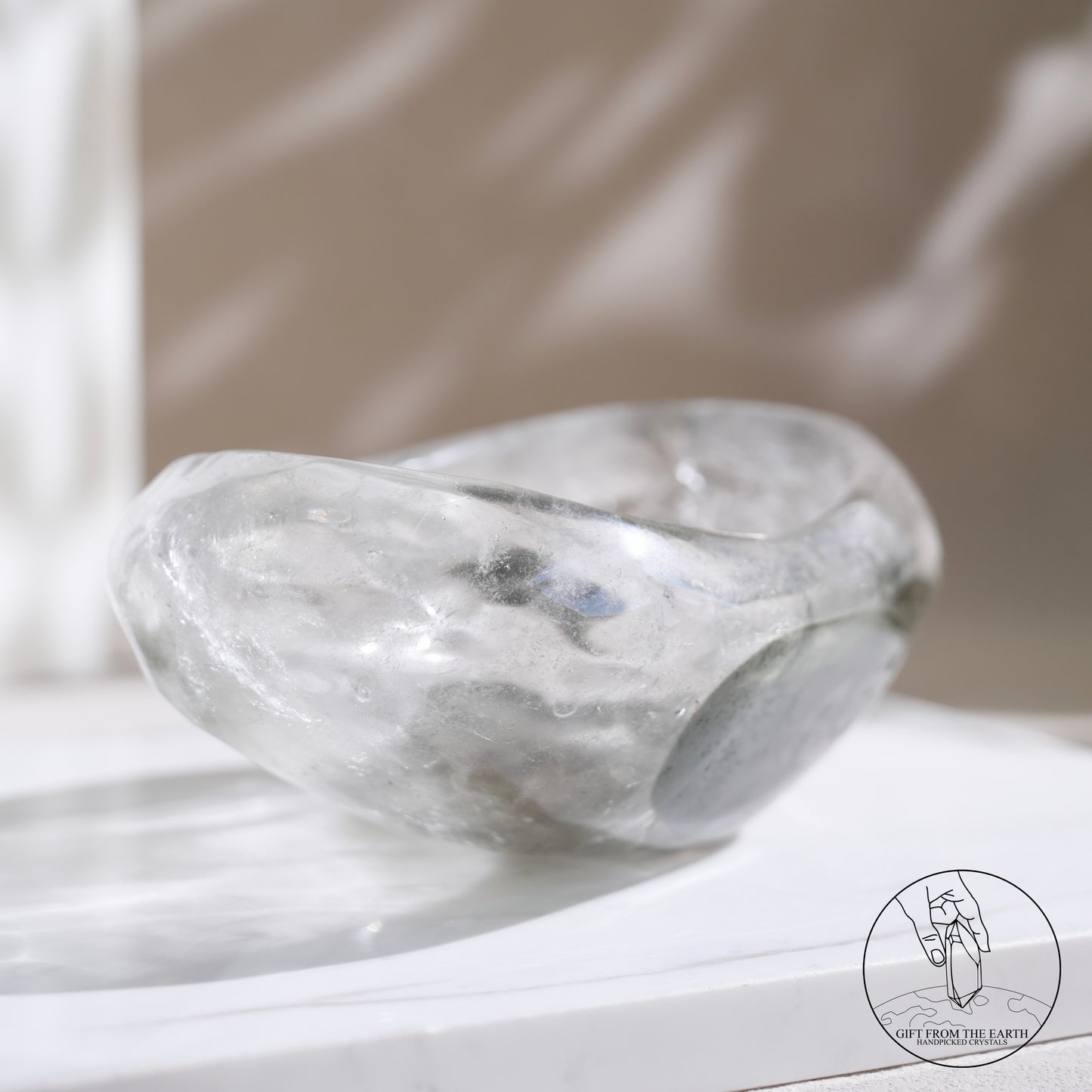 Clear quartz bowl