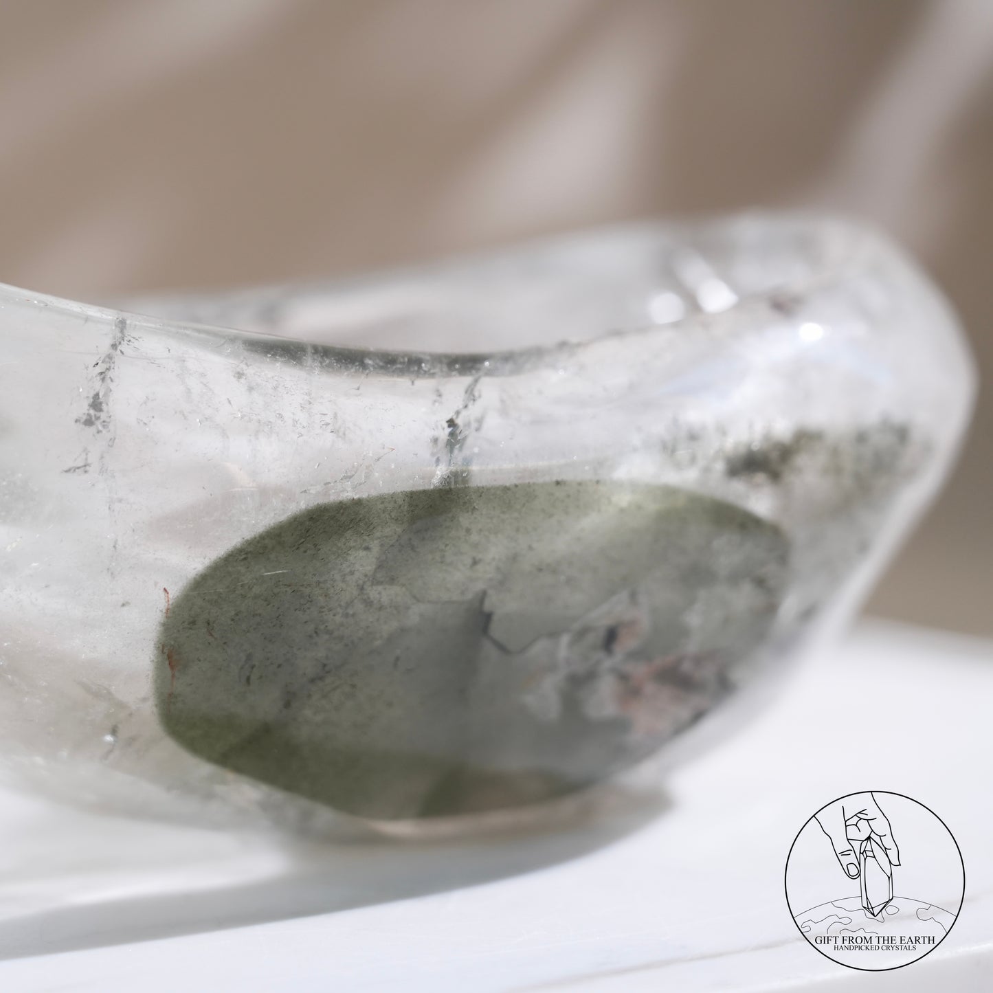 Clear quartz bowl