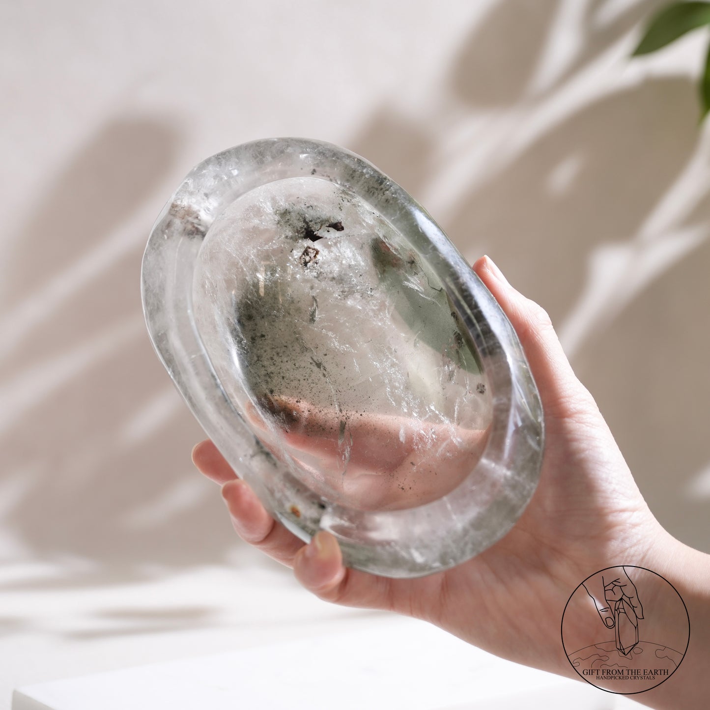 Clear quartz bowl