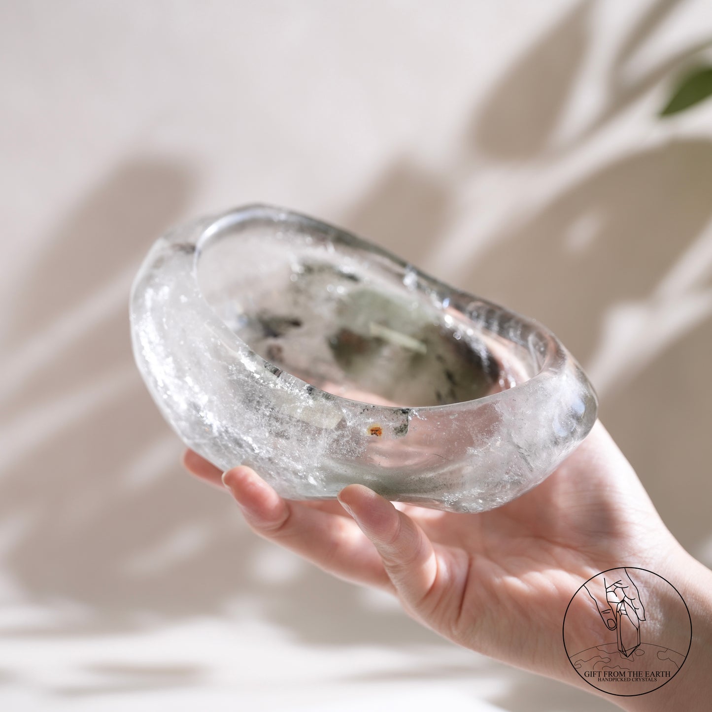 Clear quartz bowl