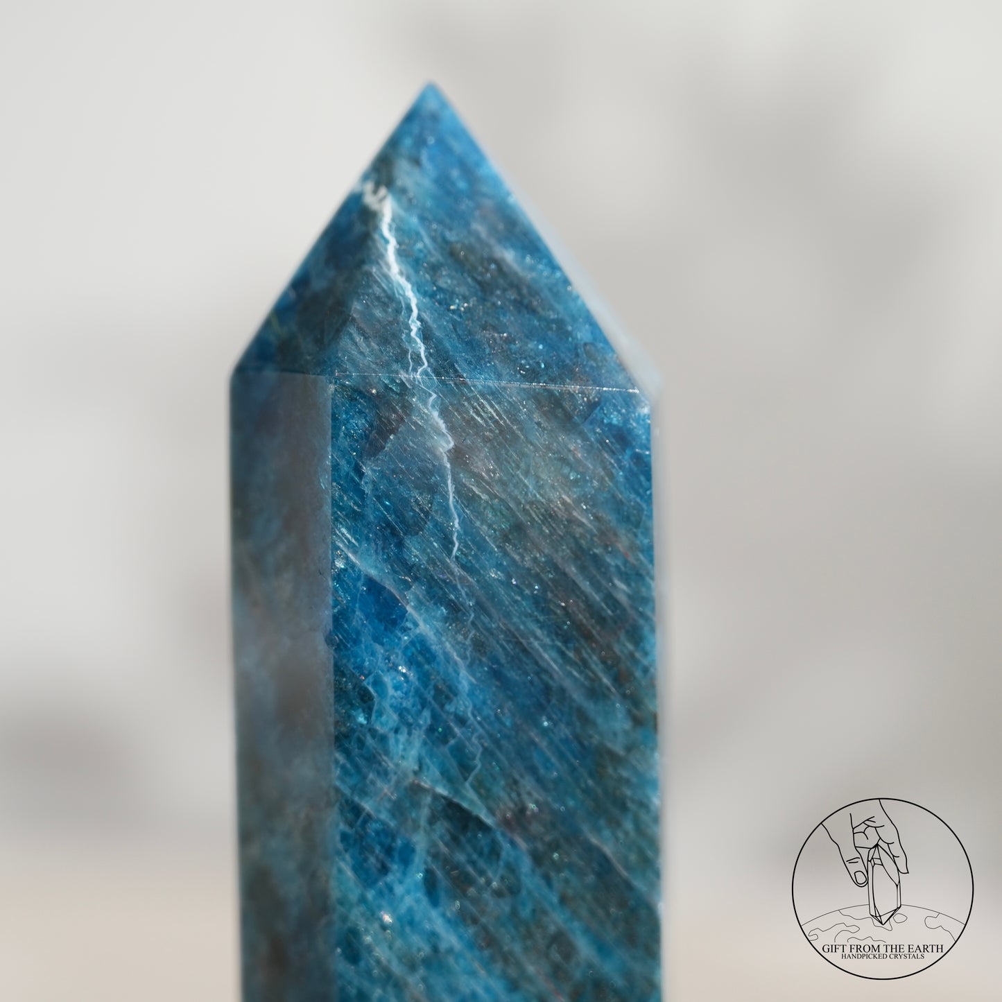 Blue Apatite point