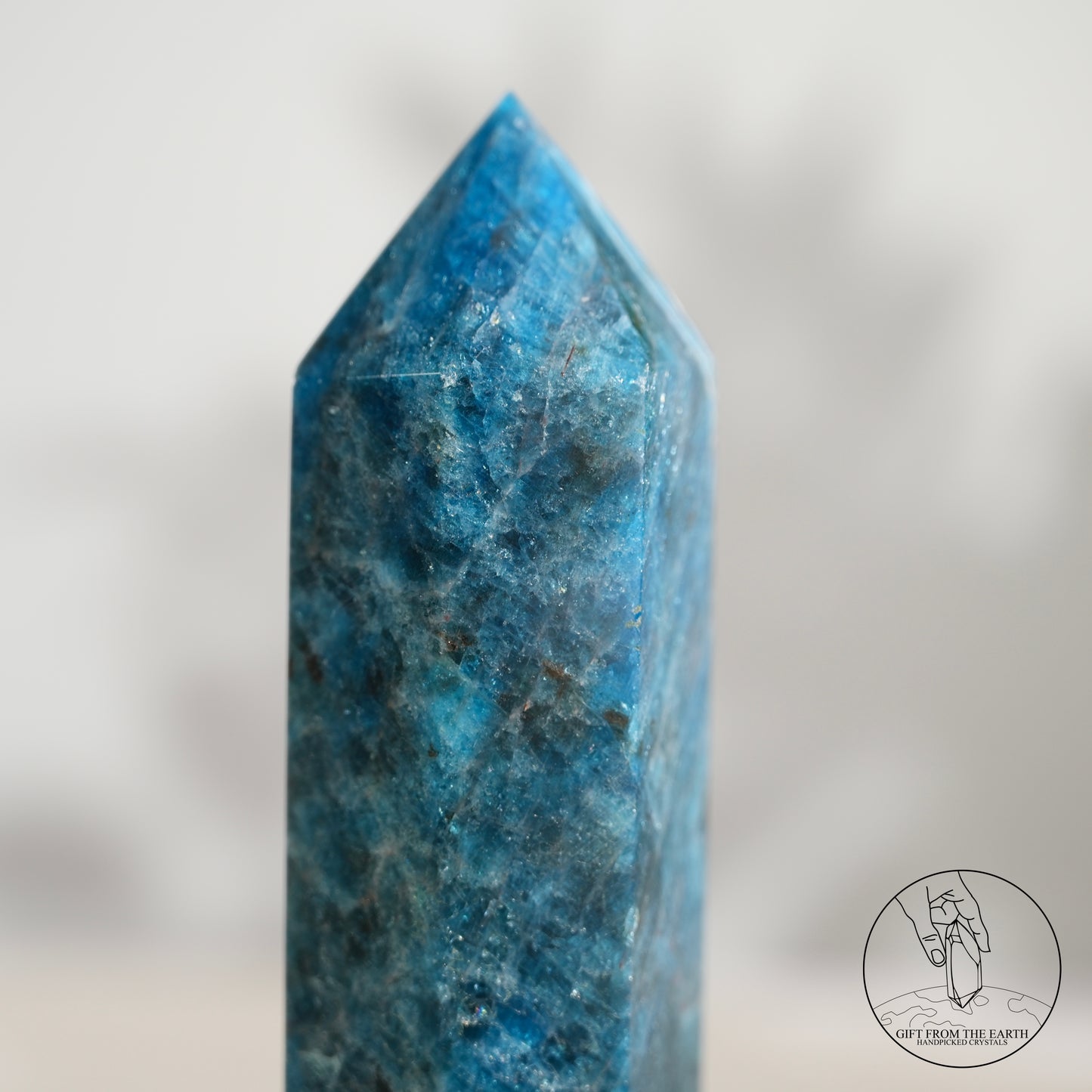 Blue Apatite point
