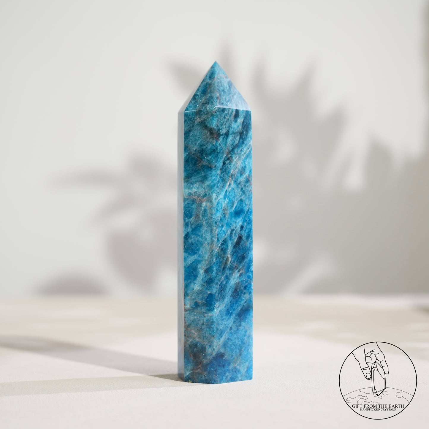 Blue Apatite point